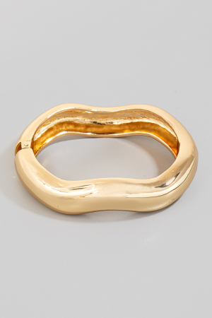 Warped Wavy Bangle Bracelet