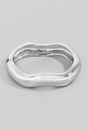 Warped Wavy Bangle Bracelet
