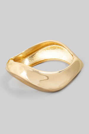 Large Wavy Bangle Bracelet