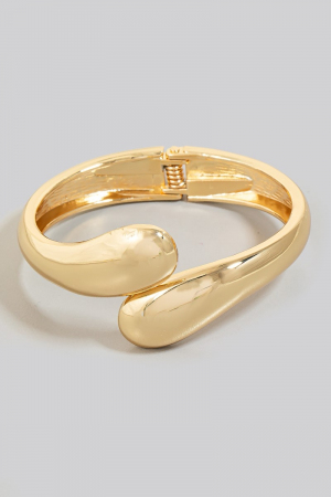 Metallic Rounded Hinge Cuff Bracelet