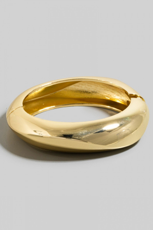 Simple Rounded Hinge Bangle Bracelet
