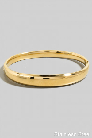 Stainless Steel Rounded Hinge Bagnle Bracelet