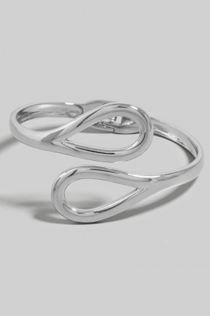 Stainless Steel  Teardrop Hine Bangle Bracelet