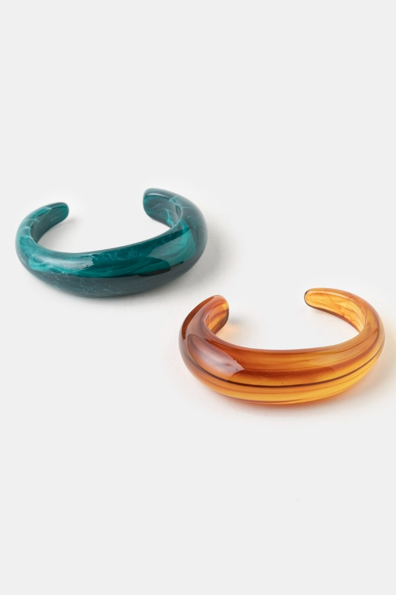 Transparent Resin Cuff Bracelet