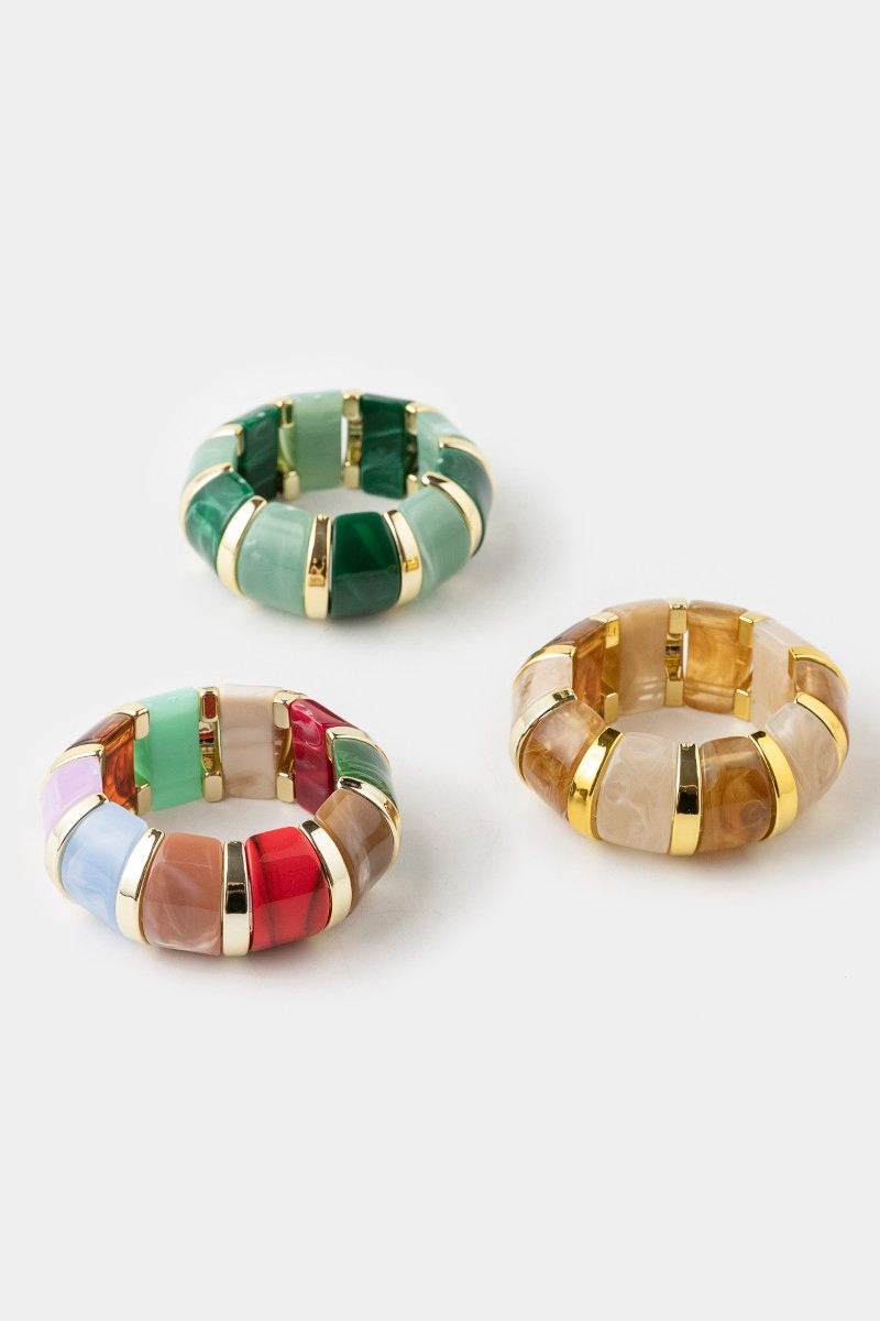 Colorful Resin Block Bracelet