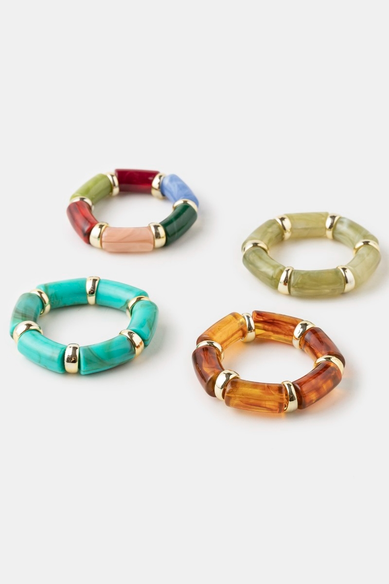 Resin Cylinder Block Bracelet