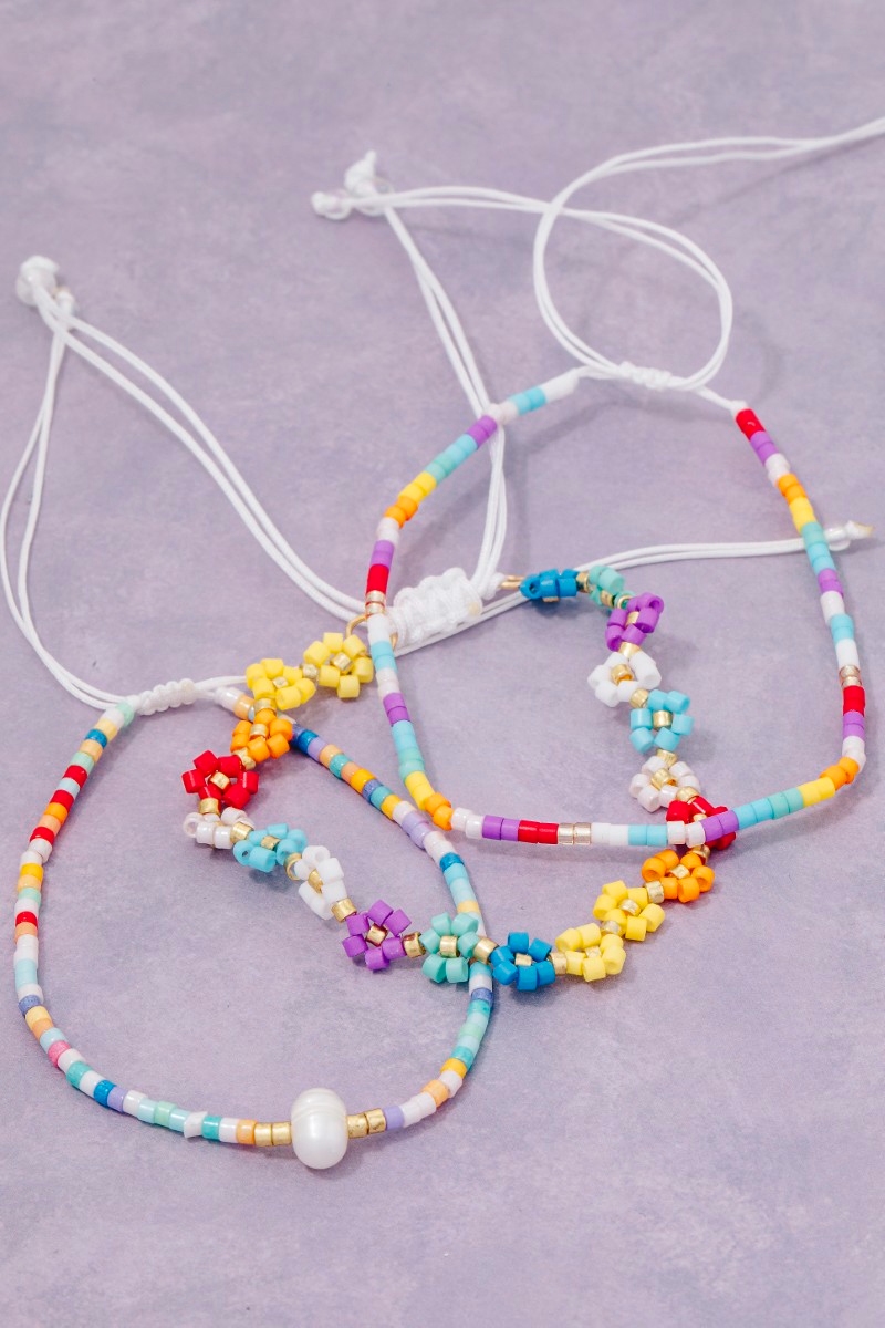 Assorted Seed Beaded Bracelets Set