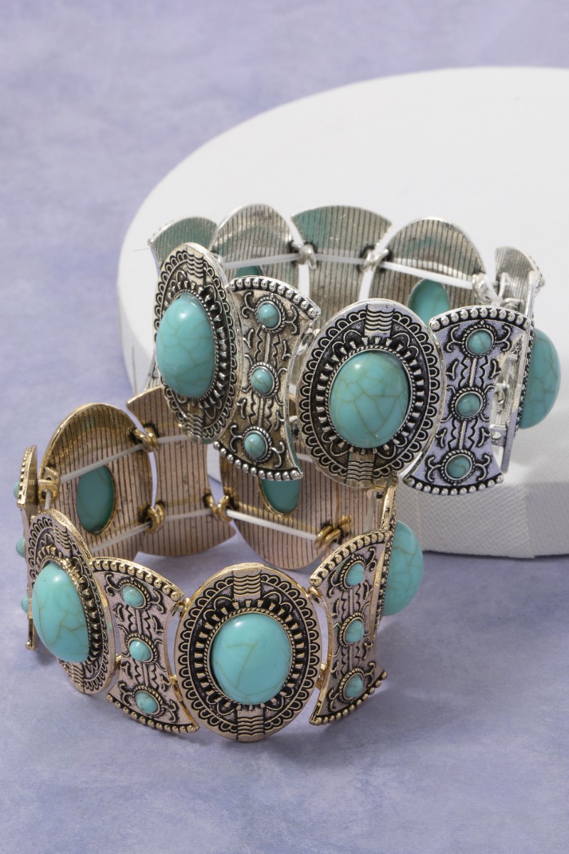 Western Concho Stretch Bracelet