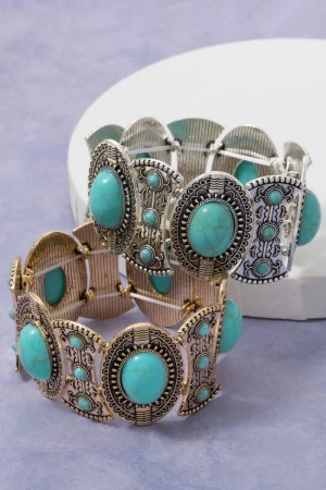 Western Concho Stretch Bracelet