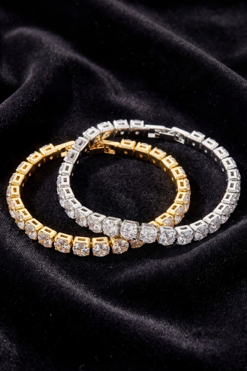 Cz Studded Linked Bracelet