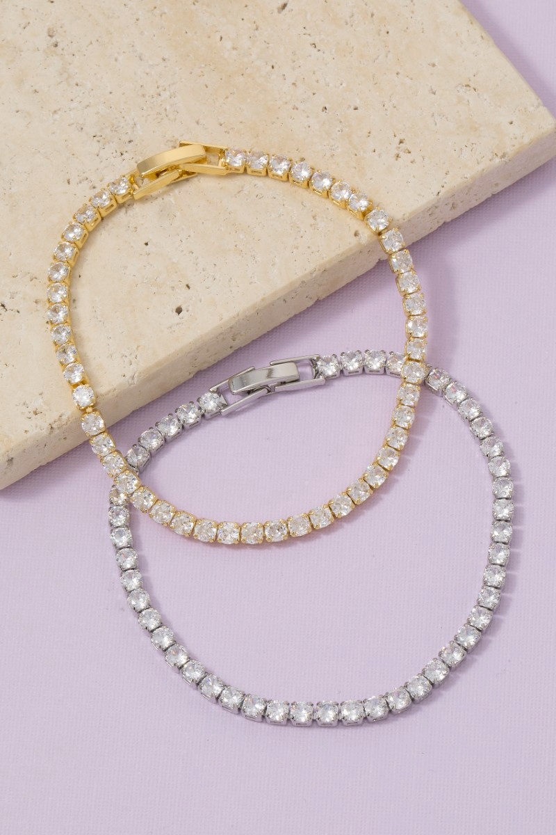 Cz Chain Link Bracelet