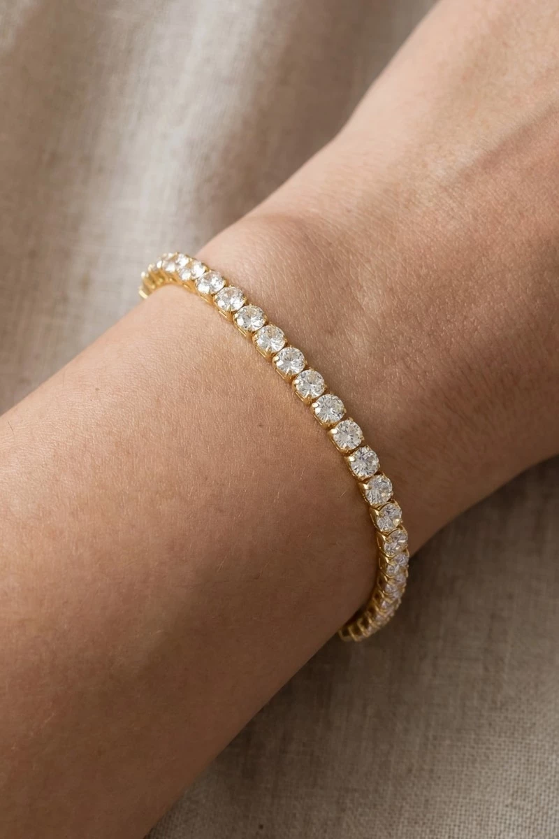 Cz Chain Link Bracelet