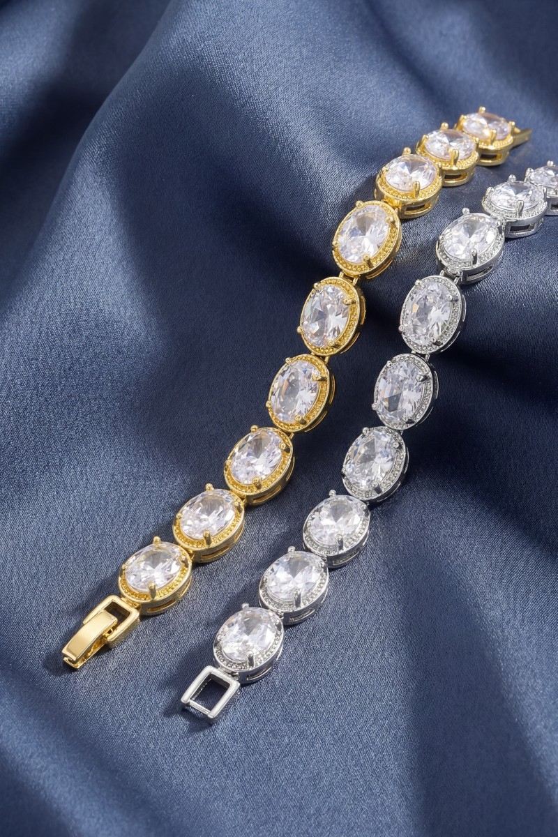 Multi Cz Chain Link Bracelet