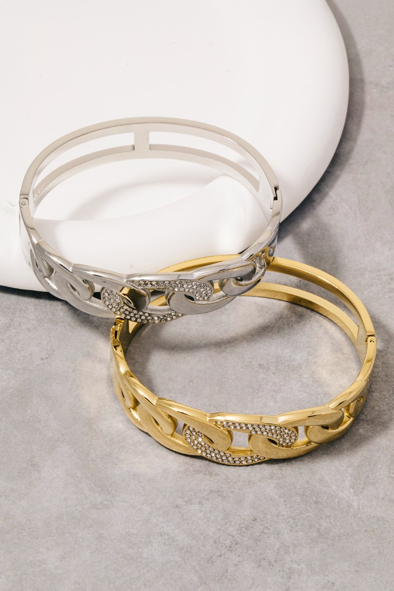 Stainless Steel Chain Pattern Bracelet