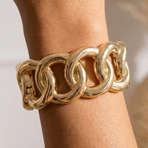 Chunky Curb Chain Link Stretch Bracelet