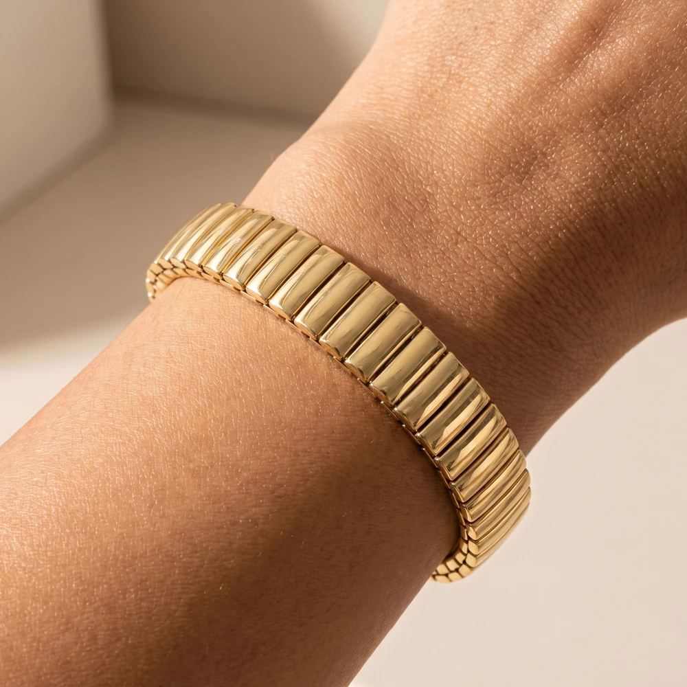 Ribbed Flex Watch Band Stretch Bracelet