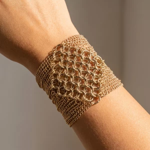 Chainmail Mesh Multi Strand Chain Bracelet