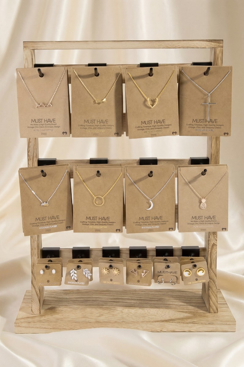 Wooden Necklace Display Stand