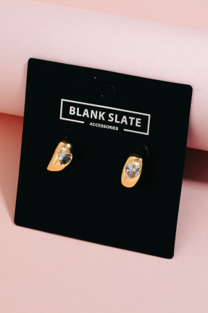 Gold Dipped Mini Heart Hoop Earrings