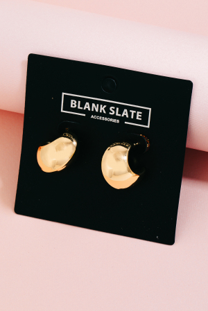 Gold Dipped Mini Dome Hoop Earrings