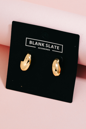 Gold Dipped Oval Hoop Earrings