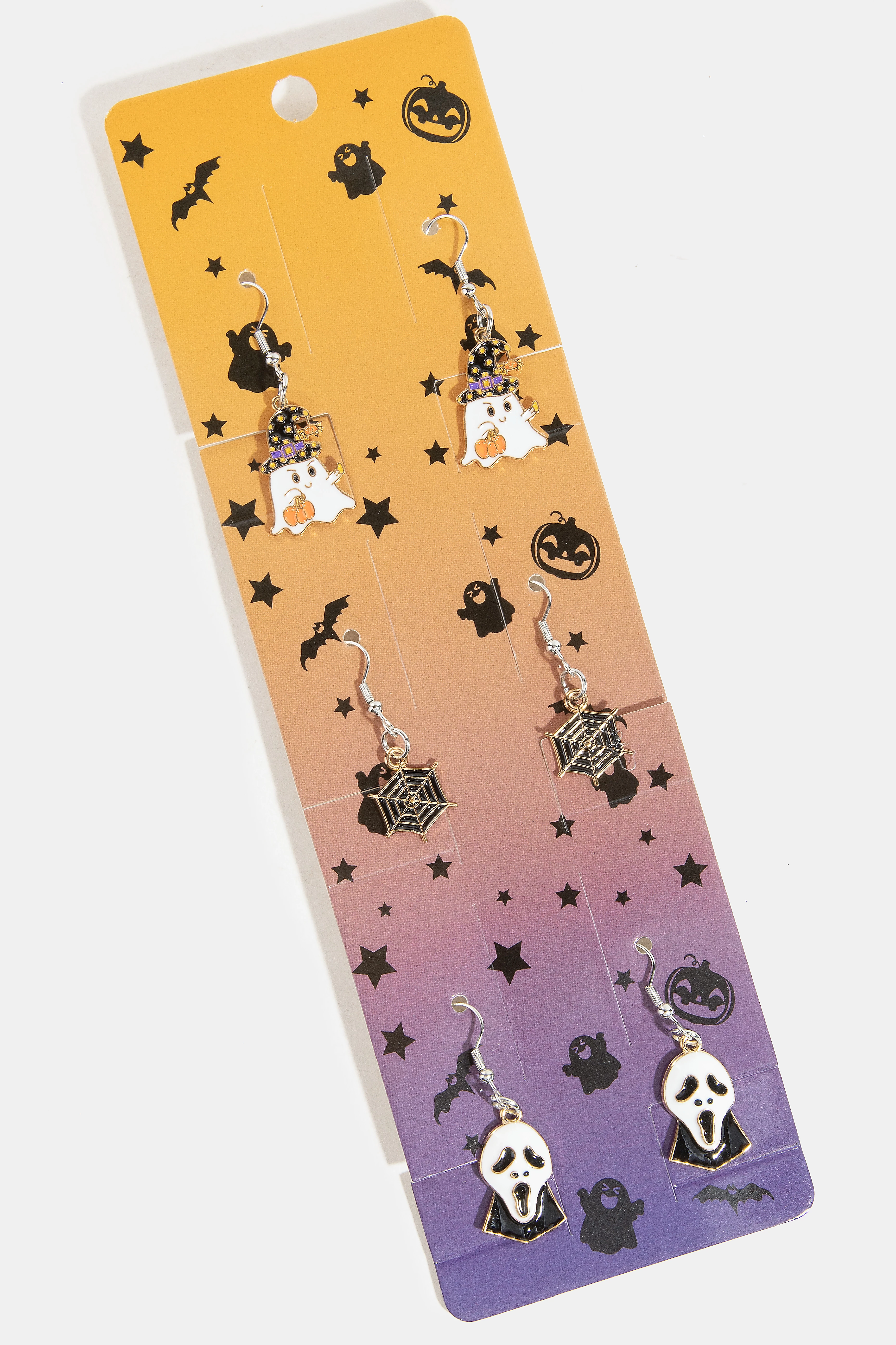 Enamel Halloween 3Pc Dangle Earrings Set