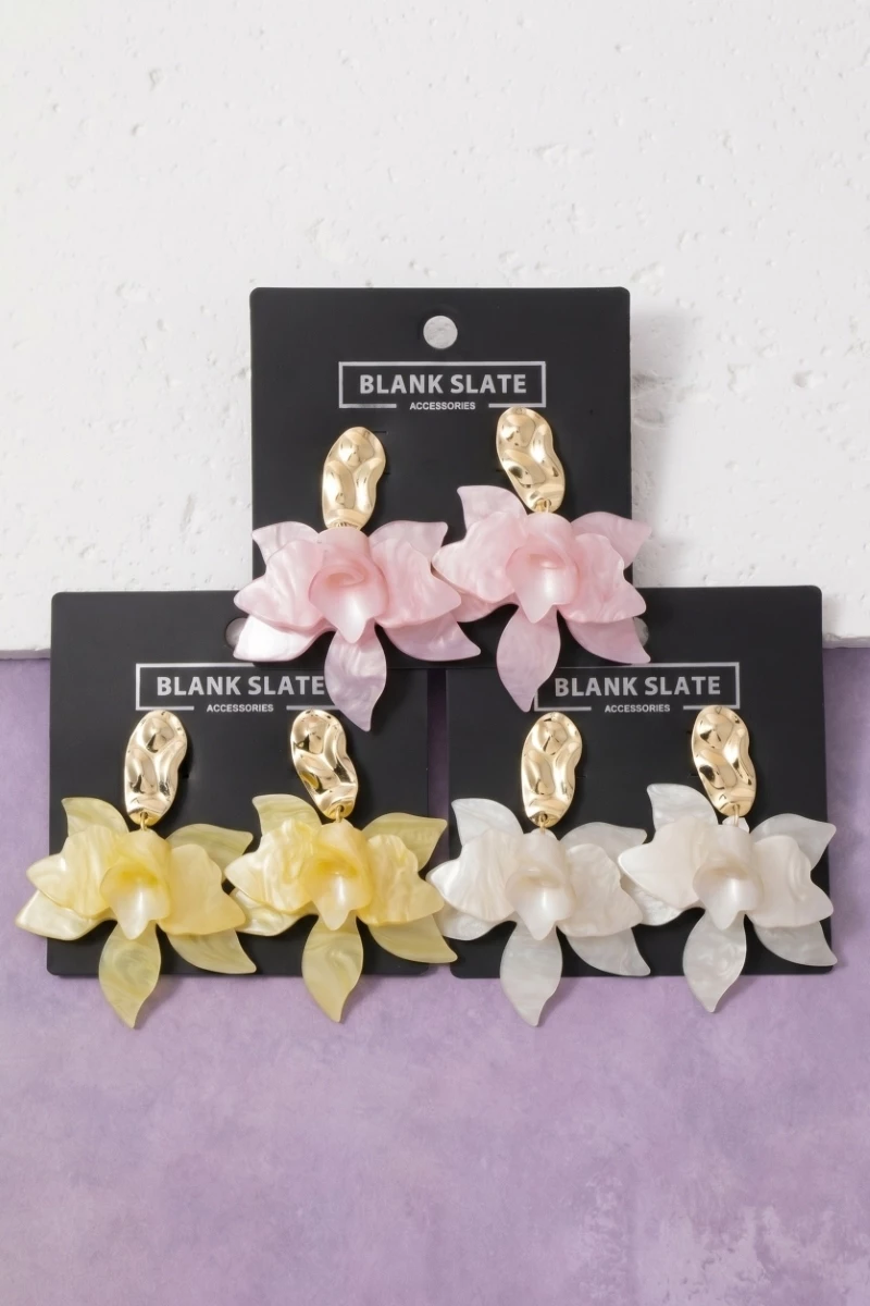 Flower Petals Drop Earrings