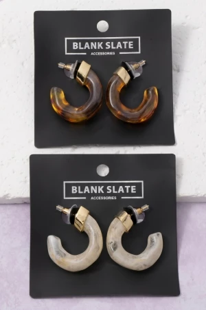Small Resin Hoop Earrings