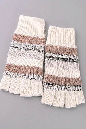 Striped Down Fit On Gloves