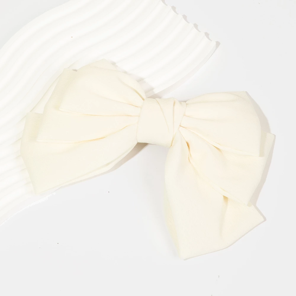 Solid Ribbon Bow Hair Clip