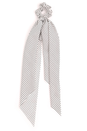 Striped Long Tail Scrunchie