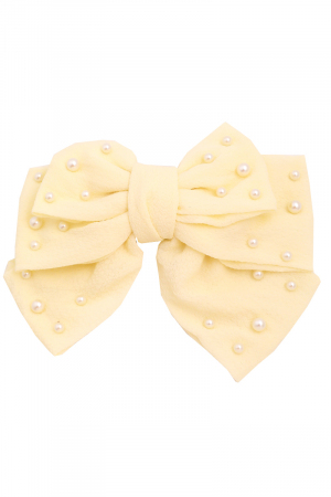 Pearl Bow Tie Barrette