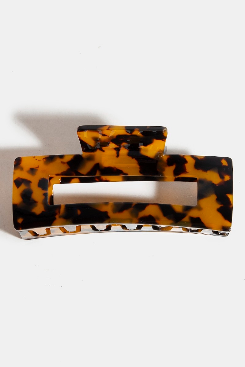 Tortoise Rectangle Hair Claw