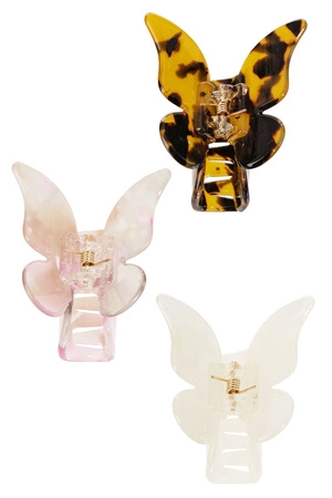 Three Piece Butterfly Hair Claw Set