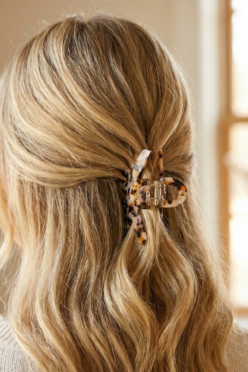 Acetate Bow Hair Claw Set