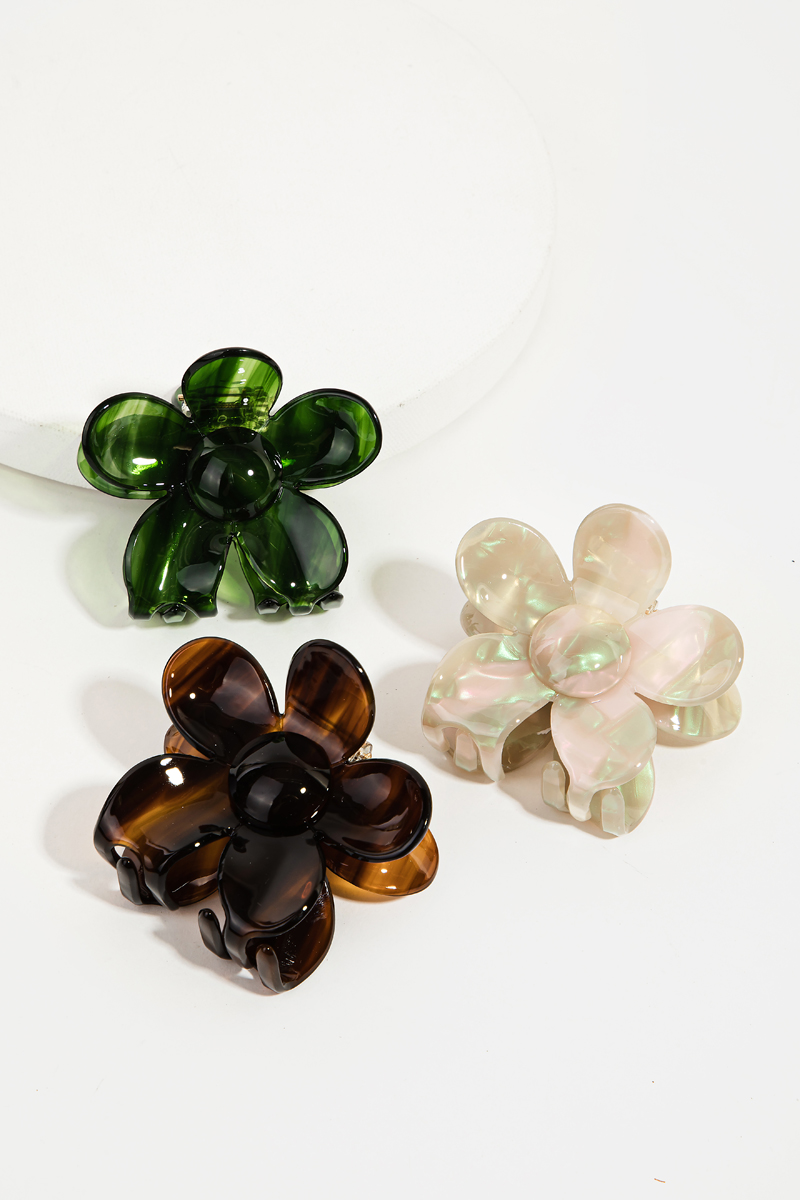 Three Piece Flower Hair Claw Set