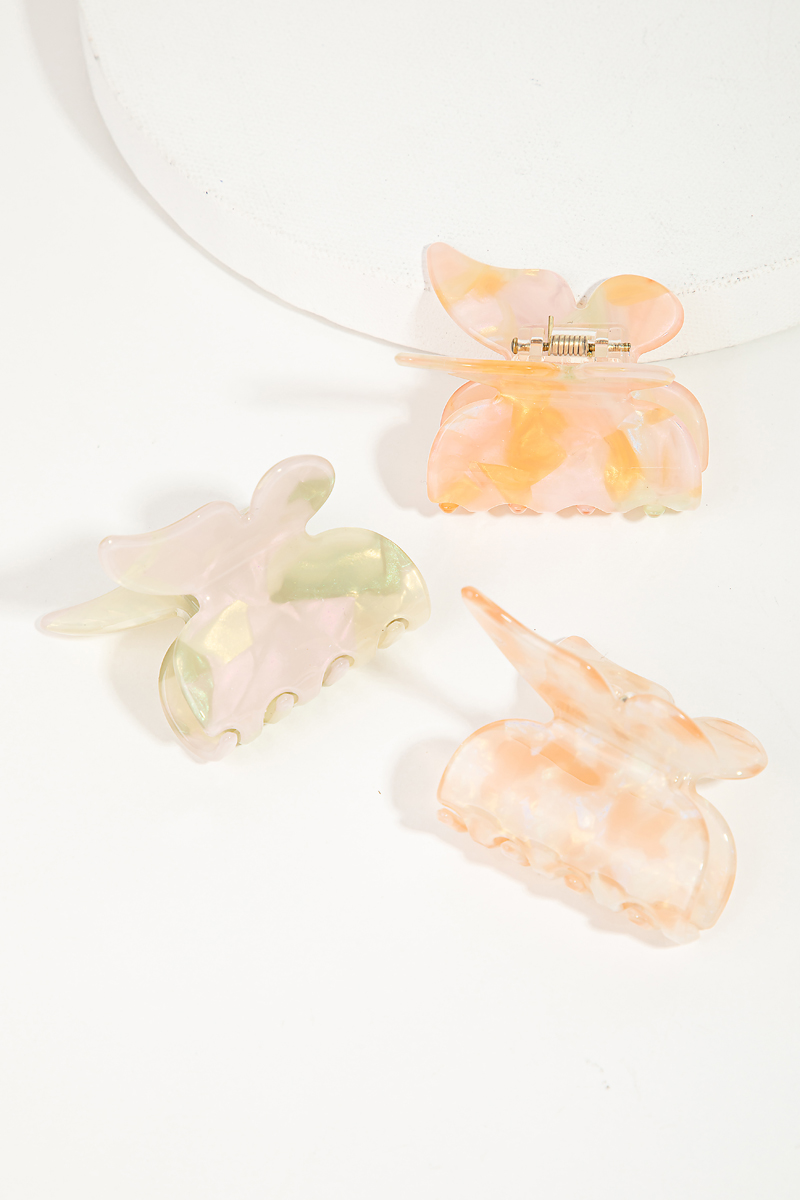 Acetate Butterfly Hair Clip Set