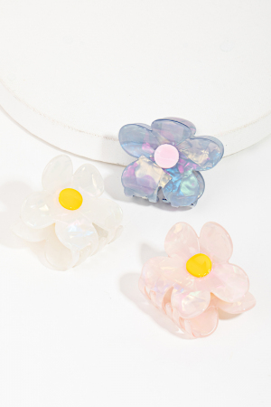 Flower Acetate Jaw Hair Clip Set