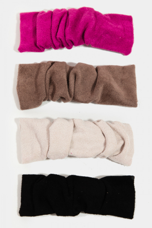 4 Piece Soft Fabric Hair Clips
