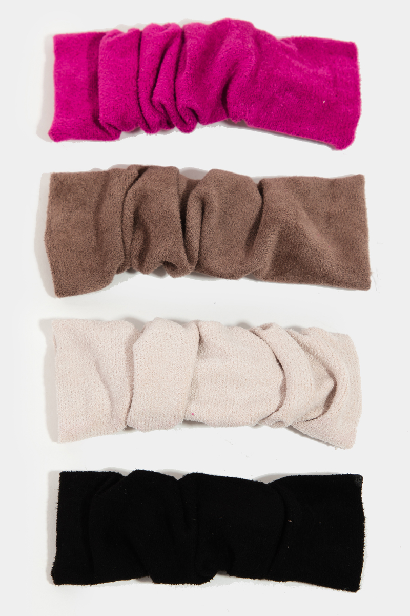 4 Piece Soft Fabric Hair Clips