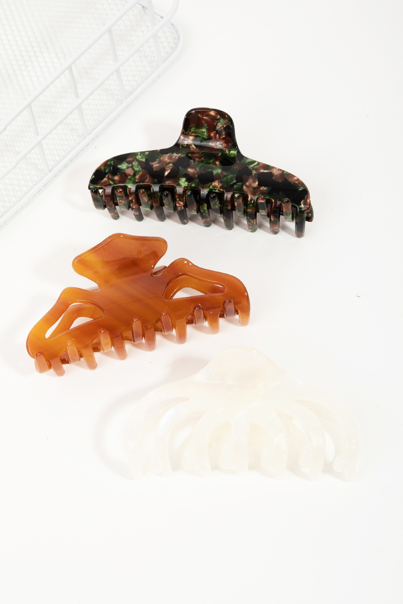 Acetate Assorted Jaw Hair Clip Set