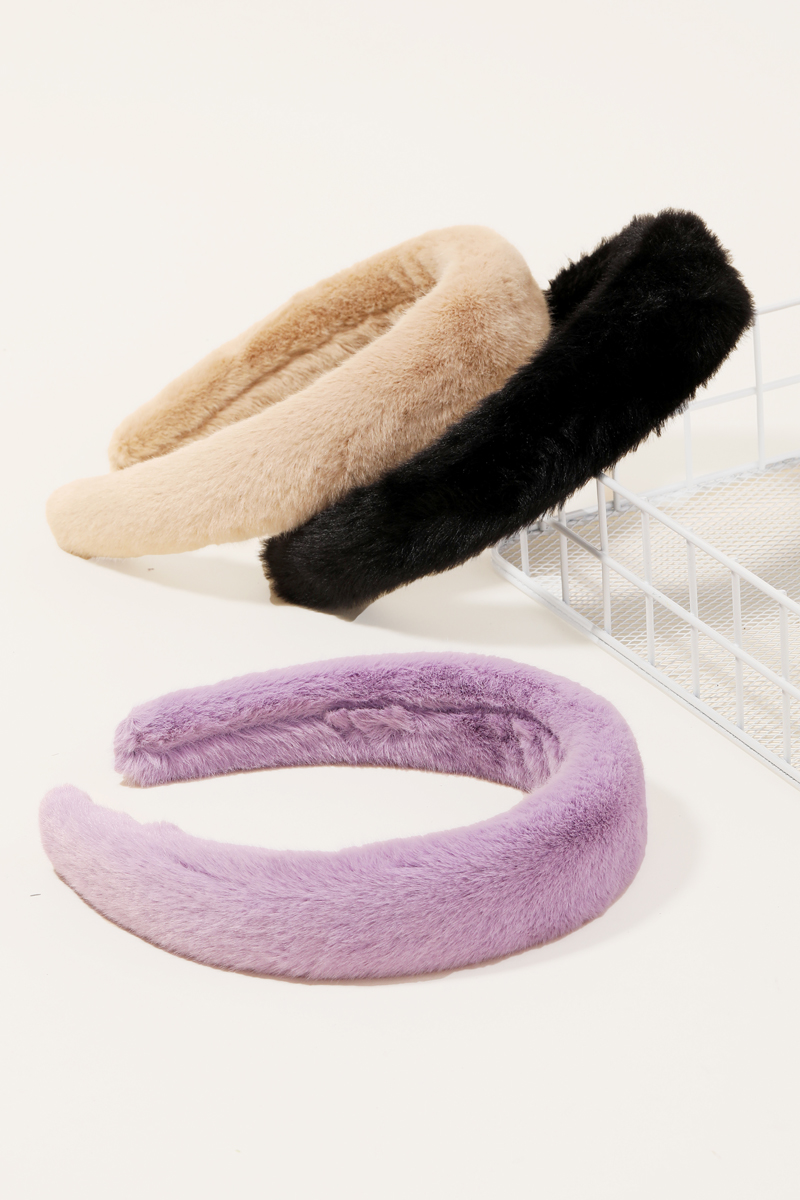 Faux Fur Headband Set