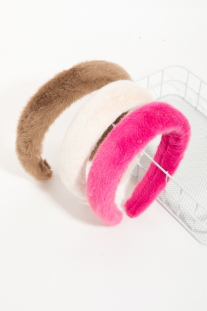 Three Piece Fur Headband