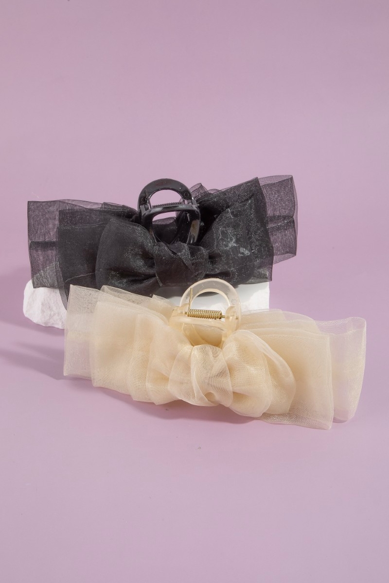 Multi Layered Ribbon Bow Hair Clip