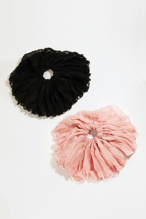Fluffy Two Piece Scrunchie Set