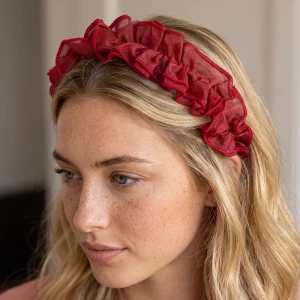 Two Piece Ruffled Organza Headband Set