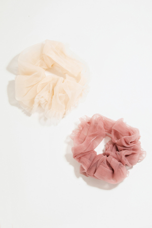 Two Piece Pom Scrunchie Set