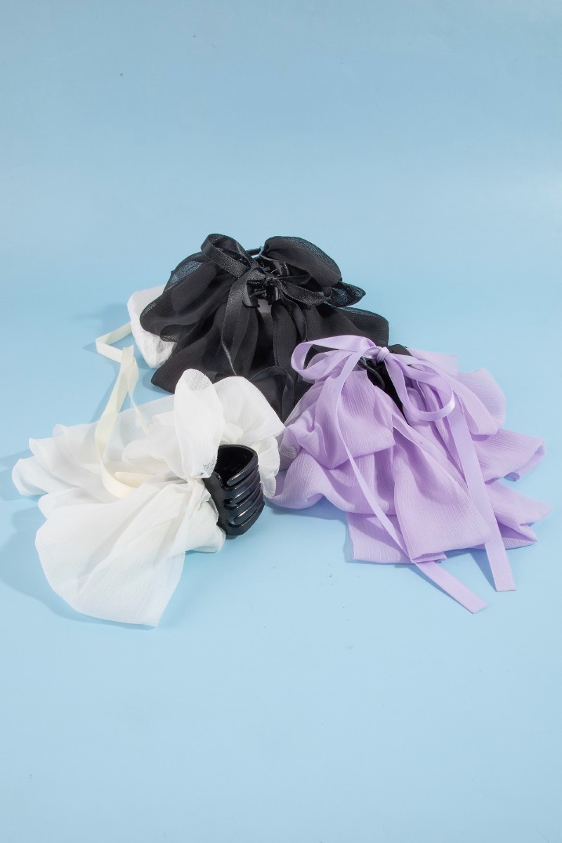 Dainty Fabric Ribbon Bow Hair Claw