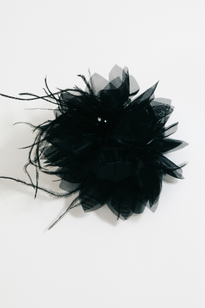 Feather And Ruffles Hair Claw