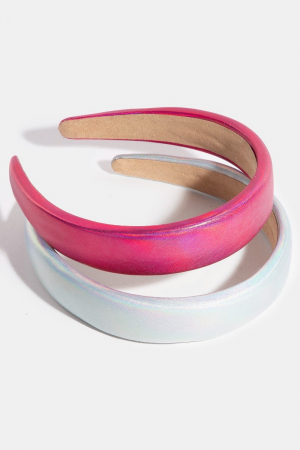 2Pc Satin Head Band Set